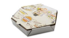 caixa de pizza design impresso personalizado hexágono Pizza Box de alta qualidade