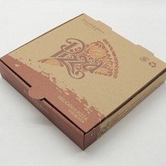 Caja de pizza marrón biodegradable Caja de pizza corrugada de 12 pulgadas