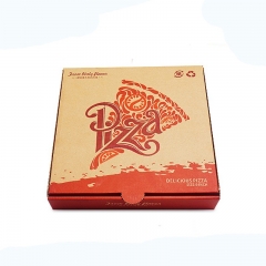 Disposable E-flute Cardboard Box For Pizza