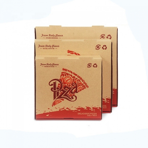 Embalaje de caja de pizza de papel barato con impresión