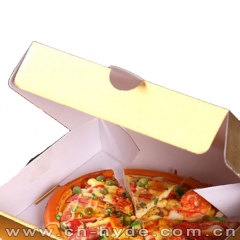 Pizzakarton mit personalisiertem Logo braun mit Wellpappe