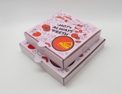 Ρόδινο κουτί πίτσας μιας χρήσης Προσαρμοσμένο σχέδιο κουτιού πίτσας