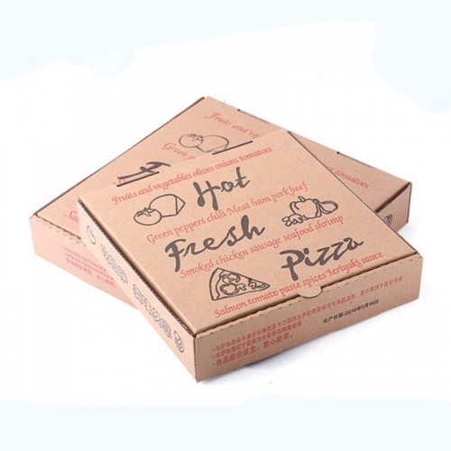White Cardboard Pizza Box With Custom Design