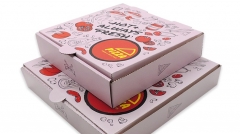 Hộp bánh pizza giấy carton sóng 36 inch được in theo yêu cầu với thiết kế khác nhau