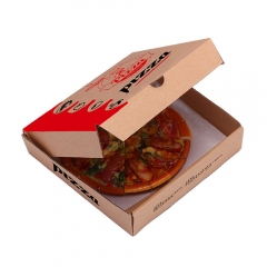 2021 disposable kraft paper pizza box for Italian fastfood restaurant