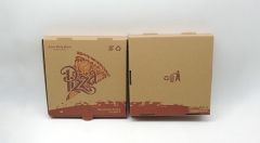 Boîte à pizza brune biodégradable Boîte à pizza en carton ondulé 12 pouces