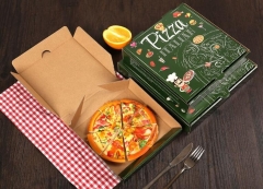 Caja de pizza personalizada Kraft impresa