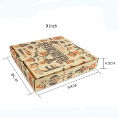 Caja de embalaje de pizza de cartón de papel corrugado
