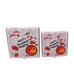 Disposable Hot Brown Square Pizza Paper Box with Cheap Price