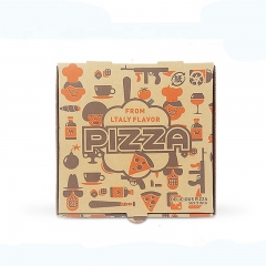 Caja de embalaje de pizza de cartón de papel corrugado