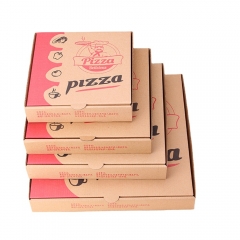 caja de pizza de papel kraft biodegradable portátil para el mercado italiano