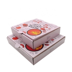 Boîte à pizza isolée en papier ondulé pour le marché européen