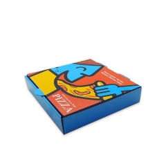 Коробка для пиццы из гофрированного картона Изолированная коробка для пиццы для европейского рынка