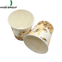 6.5oz ถ้วยกระดาษย่อยสลายได้ Single Wall Coffee Cup