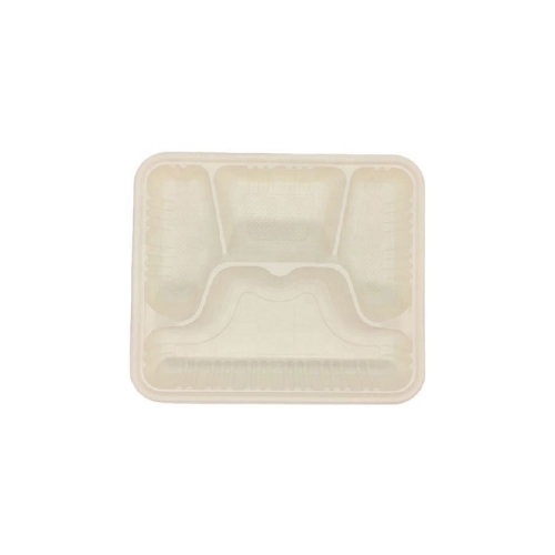 4-Compartment Cornstarch Tray With Lid