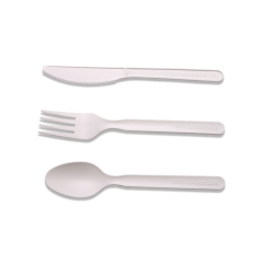 High Quality 100% Biodegradable Spoon Flatware CPLA Cutlery Set For Camping