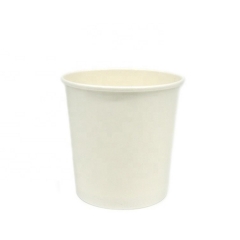 350ML बायोडिग्रेडेबल फूड कंटेनर PLA व्हाइट पेपर सूप कप