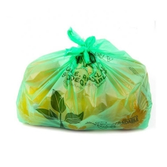 Sac d'emballage de t-shirt 100 % biodégradable en amidon de mas en rouleau jetable compostable