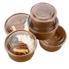 Salad Bowl Food Container To Take Away With Clear Lids