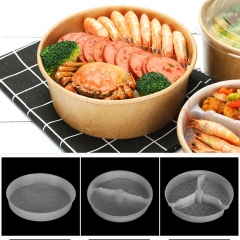 Salad Serving Bowl Disposable Paper food Bowl With lid