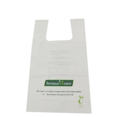 El precio al por mayor empaqueta el bolso de compras de encargo biodegradable del 100% de los bolsos compostables con el logotipo