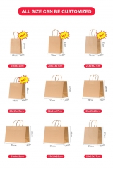 Custom Shopping Paper Bag For Food With Handle