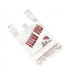 La bolsa de plástico biodegradable del supermercado de la fruta de la camiseta del logotipo de la impresión de encargo