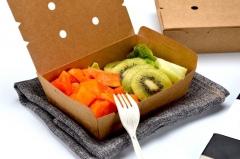 Бумажный контейнер для еды с восковым покрытием