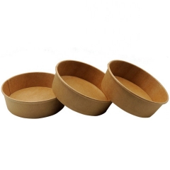 Reasonable Price Oilproof Disposable Paper Bowl With Clear PET Lids