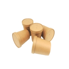 Disposable Kraft Paper Bowl Food Grade Take Away Soup Bowl