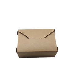 Disposable Kraft Paper Lunch Box Clamshell Biodegradable Lunch Box Packing