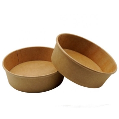 Reasonable Price Oilproof Disposable Paper Bowl With Clear PET Lids
