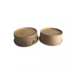 1090ml Brown Kraft Paper Salad Bowl with PET Lid For Euro Market