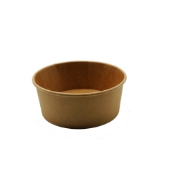 Disposable Kraft Paper Salad Bowl with Lid