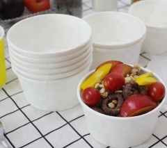 Бумажные миски для горячего супа Чашка для супа с пластиковой / бумажной крышкой