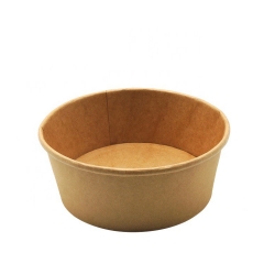 Kids Favored Microwave 1000ML Paper Bowls With PET Lids For Salad