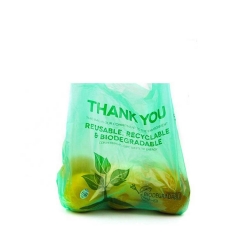 Compostable disposable roll cornstarch 100% biodegradable t-shirt packing bag