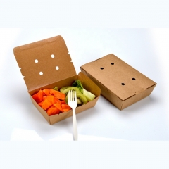 Wax Coated Take Away Container Paper Food Box