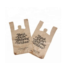 Custom Wholesale Biodegradable PLA Plastic Shopping Bags