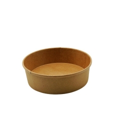 Eco-friendly Disposable Kraft Paper Salad Bowl With Lid