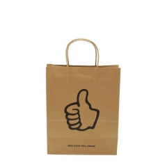 Custom Printed Shopping Packaging Kraft Paper Bag With Handles