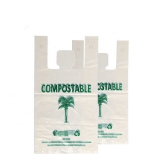 Sacos compostáveis ​​de preço de atacado Saco de compras personalizado 100% biodegradável com logotipo