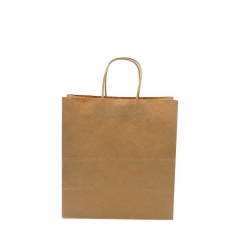 ツイストハンドル付き卸売耐久消費財テイクアウトクラフト紙袋