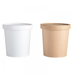 Чаша для супа из крафт-бумаги 20 унций и стаканчик из крафт-бумаги