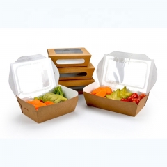 Sushi-faltbare Papierbox für Lebensmittel mit Fenster/Deckel