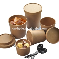 Disposable Kraft Noodle Container Soup Cup With Lids