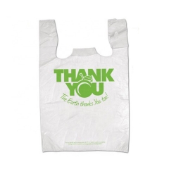 Compostable disposable roll cornstarch 100% biodegradable t-shirt packing bag
