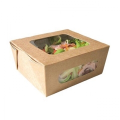 Kraft Salad Paper Box Package With Window