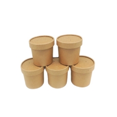 Hot Sales Kraft Paper Soup Cup Container for Hot Soup