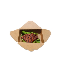 Custom Size Eco Friendly Kraft Paper Lunch Box